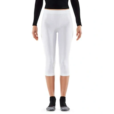 Abbildung von FALKE Damen Baselayer Hose Warm 3/4 W TI Funktionsgarn Schnelltrocknend 1 Stück, Weiß (White 2860), S