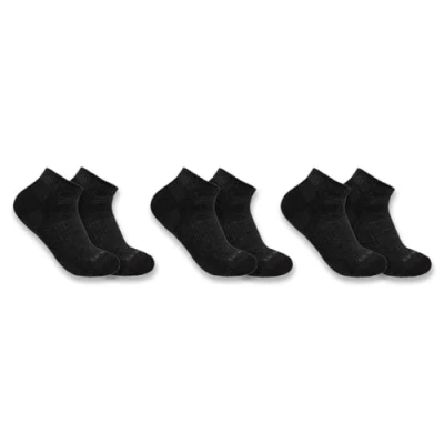 Abbildung von Carhartt Damen Force® Mittelschwere, niedrig geschnittene Socken aus Baumwollmischung, 3 Paar, Schwarz, M