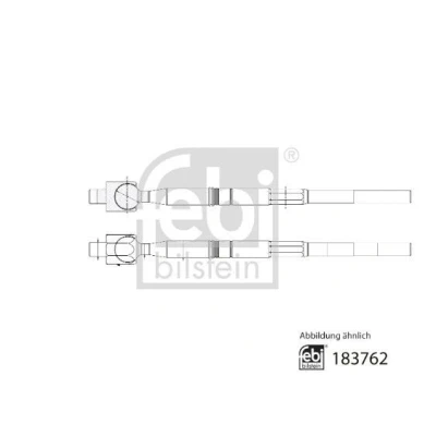Abbildung von FEBI BILSTEIN 183762 Axialgelenk Vorderachse links, rechts 244 mit Kontermutter TOYOTA: RAV4 III Off Road
