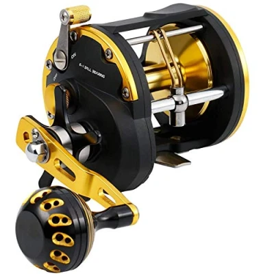 Abbildung von Burning Shark Schleppen Spule Sole Level Wind Rollen, Ziehen Sie Rollen Boot Angeln Ocean für Sea Bass Zackenbarsch Lachs (STC30)