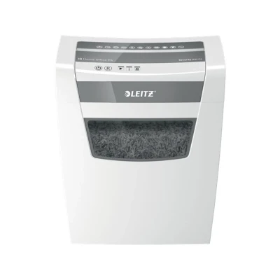 Abbildung von Leitz IQ Home Office Aktenvernichter, 12 10 Blatt Kapazität (70 80 g/m²), Partikelschnitt, Sicherheitsstufe P4, Die Nummer 1 am Markt, 23L Abfallbehälter, Schredder, weiß, 80090000