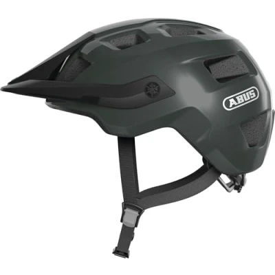 Abbildung von ABUS MTB Helm MoTrip robuster Fahrradhelm mit höhenverstellbarem Schirm für Mountainbiker individuelle Passform Unisex Grün Glänzend, L