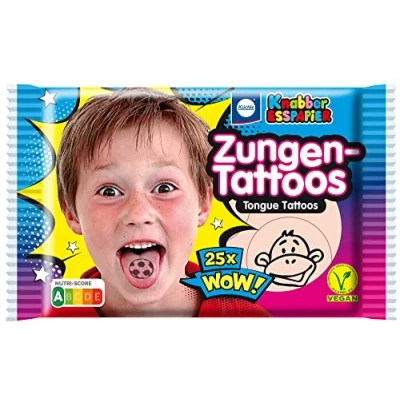 Abbildung von Zungen Tattoos 25 Stück ein lustiger Spaß für Kindergeburtstage, Kindergarten, Kinderfeier