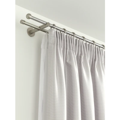 Abbildung von GARDINIA Gardinenstangen Set Bifo, 1 Lauf, Ø 28 mm, Vorhangstange, Inkl. Befestigungsmaterial, 160 cm, Weiß