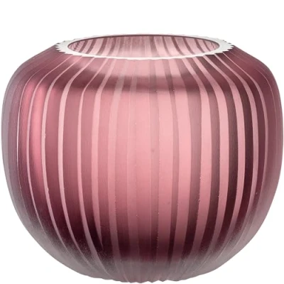 Abbildung von LEONARDO Tischvase »Dekovase BELLAGIO, mit Rillenstruktur«, (1 St.), aus Glas, beere, handgefertigt