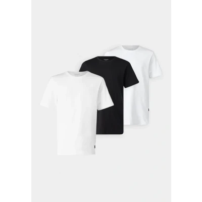 Abbildung von Jack &amp; Jones Jjenoa TEE 3 PACK Tshirt basic, Herren, Größe: Small, White/black