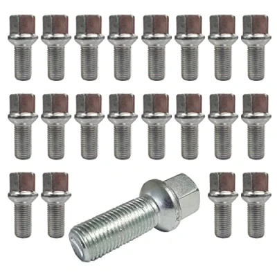 Abbildung von 20 Radschrauben Radbolzen Kugelbund R13 M14 x 1,5 27mm kompatibel mit Jetta VW Golf, Bora, New Beetle, Fox, Polo, T4, Caddy, Eos, Passat, Phaeton, Scirocco, Sharan, Touran, Tiguan
