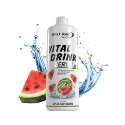 Abbildung von Best Body Nutrition Vital Drink ZEROP® Wassermelone, Original Getränkekonzentrat Sirup zuckerfrei, 1:80 ergibt 80 Liter Fertiggetränk, 1000 ml