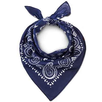 Abbildung von LOVARZI Bandana Blau für Herren Halstuch Kopftuch Männer aus Baumwolle