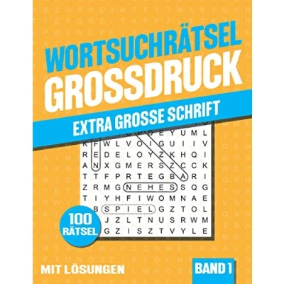 Abbildung von Wortsuchrätsel Großdruck: Buchstabenrätsel Heft mit extra großer Schrift für Senioren und Erwachsene Band 1