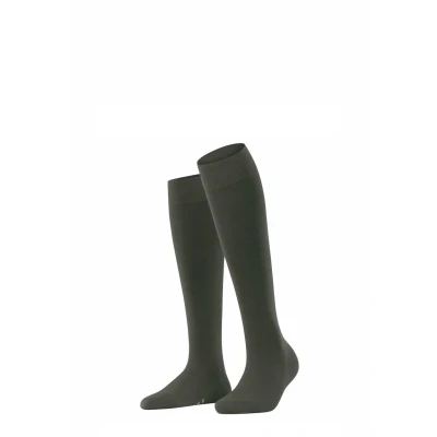 Abbildung von FALKE Damen Kniestrümpfe Softmerino W KH Wolle lang einfarbig 1 Paar, Grün (Military 7826), 39 40
