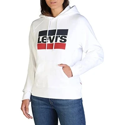 Abbildung von Levi&#039;s Damen Graphic Sport Hoodie Kapuzenpullover , Sportswear Hoodiee Marshmallow, XS