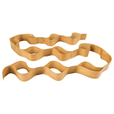 Abbildung von THERABAND CLX Latexfreies Widerstandsband, Pilates, Heimstudio, HIIT, Physiotherapie, Reha &amp; Fitnessgeräte, 2,5 Meter, Gold, Maximum Elite