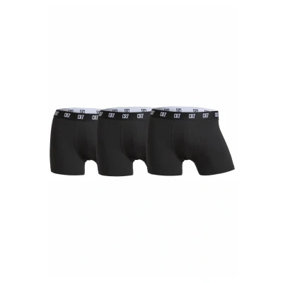 Abbildung von Cristiano Ronaldo CR7 Seasonal Basic Trunk 3 PACK Panties, Herren, Größe: Small, Black
