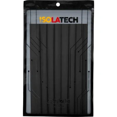 Abbildung von ISOLATECH Schrumpfschlauch Set 2:1 ohne Kleber unbeschriftet Schwarz Sortiment viele Größen Ø 15mm 1,6 Meter in 8Stk x 20cm