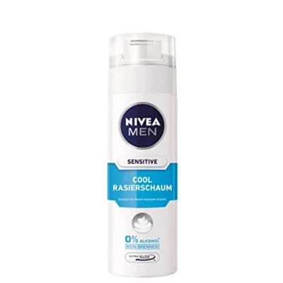 Abbildung von NIVEA Men, 4er Pack Kühlender Rasierschaum für Männer, 4 x 200 ml, Sensitive Cool, 0% Alkohol
