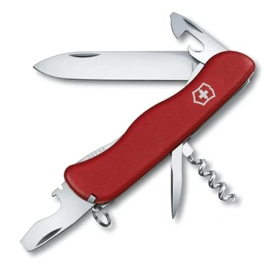 Abbildung von Victorinox Schweizer Taschenmesser, Picknicker, Multitool, Swiss Army Knife mit 11 Funktionen, Feststellklinge, Dosenöffner, Schraubendreher