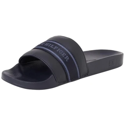 Abbildung von Tommy Hilfiger Pantolette flach, Damen, Größe: 36, Space blue Schuhe