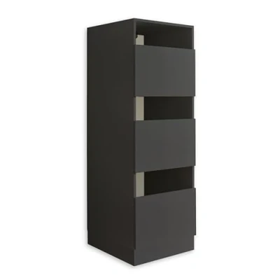 Abbildung von LAUNDREEZY Wäscheschrank für Schmutzwäsche, Anthrazit Wäschesammler Schrank mit 3 Fächern die Waschküche 50 x 162 67,5 cm (B/H/T)