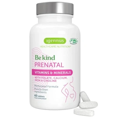 Abbildung von Schwangerschaftsvitamine 23 vegane Nährstoffe für Schwangerschaft &amp; Wochenbett, mit Folsäure als Folat verträglichem Eisen, 60 Tabletten, von Igennus