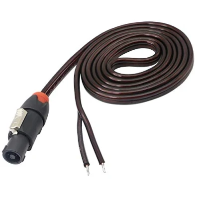 Abbildung von Speakon Lautsprecherkabel blankes Kabel, Boxenkabel Audio Kabel Verstärker Verbindungskabel für DJ/PA mit Drehverschluss, 2 m