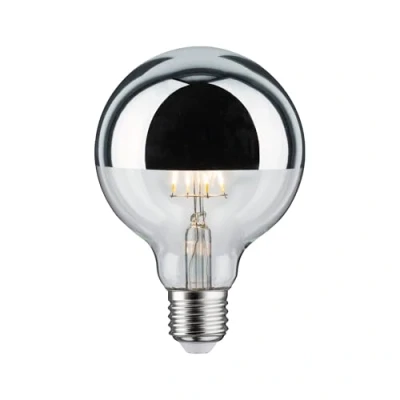Abbildung von Paulmann 28673 LED Lampe Filament G95 7W Leuchtmittel Kopfspiegel Silber 2700K Warmweiß dimmbar E27, 1 Stück (1er Pack)