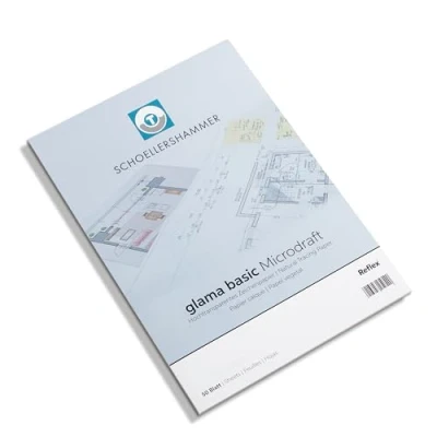 Abbildung von Schoellershammer Glama Basic Hoch Transparentpapier, A3, 72 g/m², Block mit 50 Blatt, VF5003669