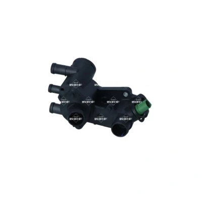 Abbildung von NRF 725242 Kühlwasserthermostat 87 mit Sensor, Dichtring Gehäuse VOLKSWAGEN: Golf 4, Bora Saloon, 4 Variant, SKODA: Octavia 1 Combi