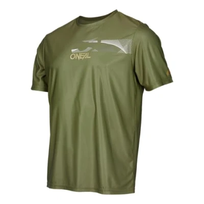 Abbildung von O&#039;NEAL Mountainbike Shirt MTB DH Downhill FR Freeride Atmungsaktives Material, Schnell trocknend, antibakteriell Slickrock Jersey V.23 Erwachsene Olive Schwarz Größe M