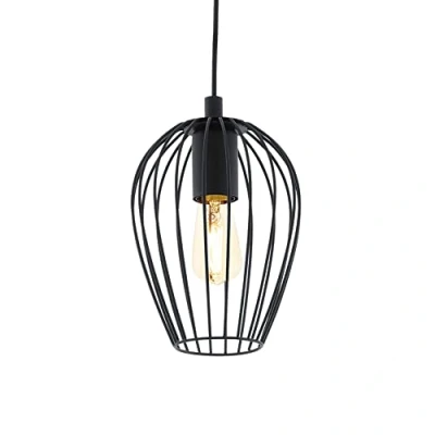 Abbildung von Eglo 49477 Hängeleuchte NEWTOWN Stahl schwarz E27 max.1X40W H:110cm Ø16cm dimmbar