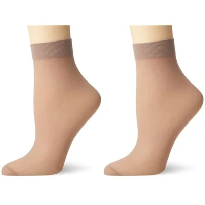 Abbildung von Nur Die Söckchen 30 DEN semi blickdichte transparente Nylon Socken mit Komfortbund unsichtbar matte Optik Damen