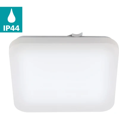 Abbildung von EGLO LED Badezimmer Deckenlampe Frania, 1 flammige Deckenleuchte, Material: Stahl, Kunststoff, Farbe: Weiß, L: 33 cm, IP44