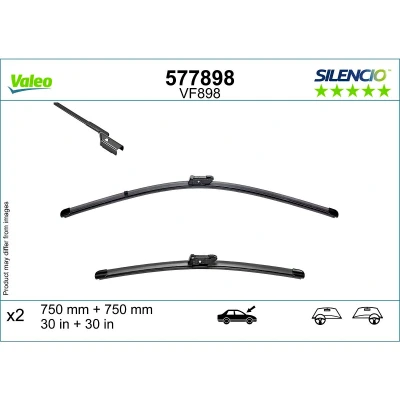 Abbildung von Scheibenwischer Valeo 577898 vorne Flachbalkenwischblatt VOLKSWAGEN: ID.3