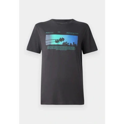 Abbildung von TOM Tailor Denim Tshirt print, Herren, Größe: Small, Coal grey