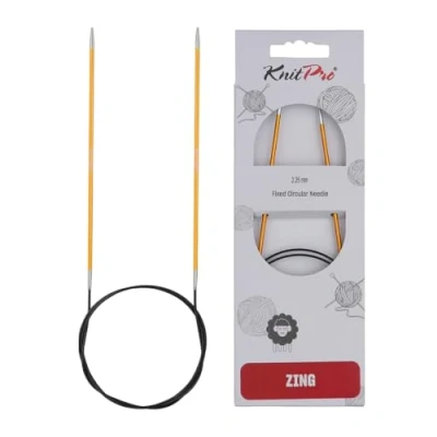 Abbildung von KnitPro K47092 Rundstricknadel, Metal, Gelb, 60cm / 2.25mm