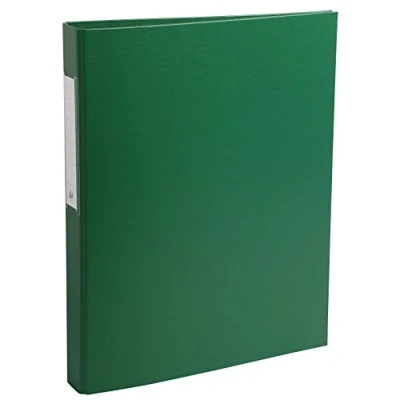 Abbildung von Exacompta 54383E Ringbuch 2 Ringe Füllhöhe 25mm, Rücken 40mm, aufgeklebtes Rückenschild, für DIN A4 Kunststoffbezug aussen und innen, grün