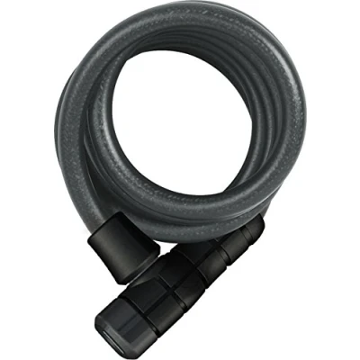 Abbildung von ABUS Spiralkabelschloss Booster 6512K/180 Fahrradschloss aus superflexiblem Spiralkabel Sicherheitslevel 4 180 cm