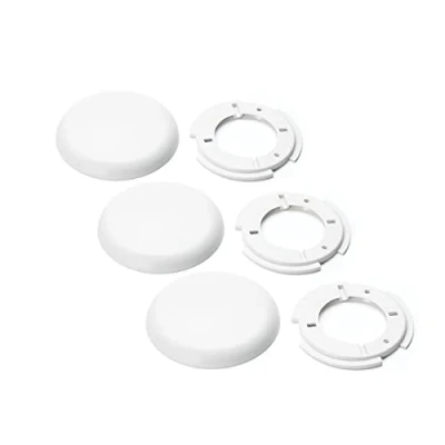Abbildung von Extra Flache Abdeckung 3 Stück Verteilerdose PVC weiß Baldachin Deckendose Abschluss
