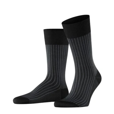 Abbildung von FALKE Herren Socken Oxford Stripe M SO Baumwolle gemustert 1 Paar, Schwarz (Black Mix 3010), 39 40