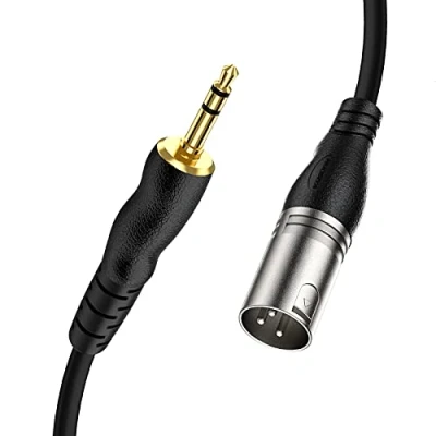 Abbildung von NUOSIYA XLR auf Klinke 3,5 mm Mikrofonkabel, Stecker Klinke, symmetrisches Audio Stereo Kabel, 3 poliges Verbindungskabel für Laptop, Kamera, Sound, DV(2 m)
