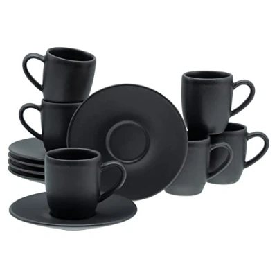 Abbildung von CreaTable, 33044, Serie SOFT TOUCH BLACK, Espressotassen, 12 teilig