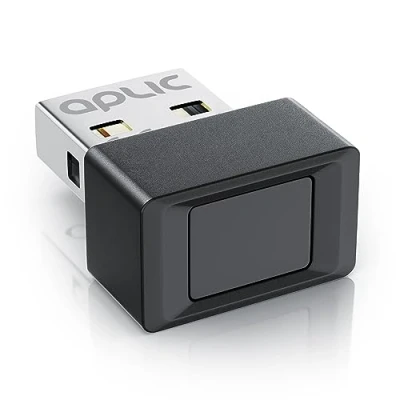 Abbildung von CSL USB Fingerabdrucksensor Fingerabdruckleser bis zu 10 IDs Windows 8 11 unterstützt Plug &amp; Play Finger Scanner Rundumerkennung
