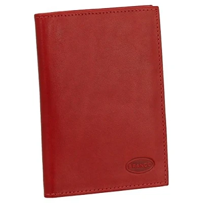 Abbildung von Leder Ausweisetui Ausweishülle Basic Dokumentenmappe Ausweismappe Ideal fürs Auto Farbe Rot