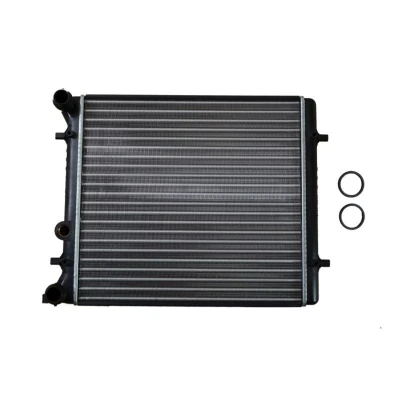 Abbildung von NRF EASY FIT 509530 Kühler, Motorkühlung Aluminium 430 411 20 mit Dichtring Kühlrippen gelötet VOLKSWAGEN: Golf 4, Bora Variant, 4 Variant