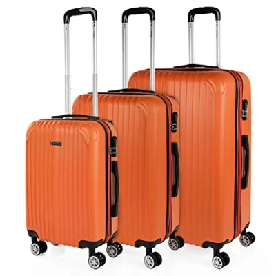 Abbildung von ITACA Gepäck Sets, Reisekoffer, Reisekoffer Set, Kofferset, Hartschalenkoffer, Trolley Luggage Große Auswahl an Koffer &amp; Trolleys für Jede Reise!, Mandarine