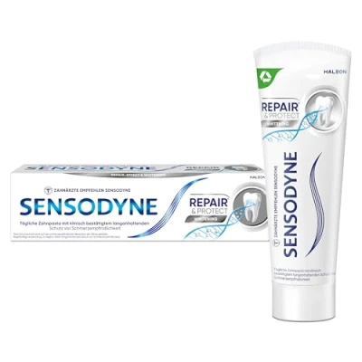 Abbildung von Sensodyne Repair &amp; Protect Whitening Zahnpasta, Tägliche Zahnpasta mit Fluorid, 1x75ml, bei schmerzempfindlichen Zähnen