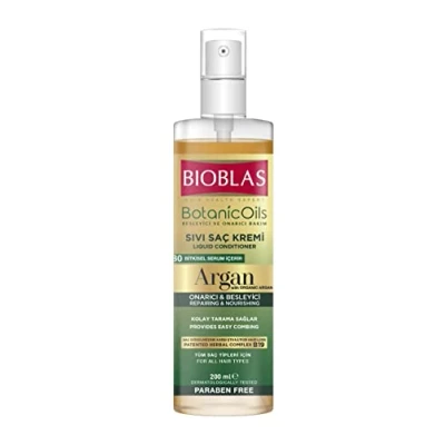 Abbildung von BIOBLAS Argan mit organischem Arganöl Flüssiger Conditioner Spray Effektiv gegen Haarausfall, und verleiht ihm zusätzlich Glanz 200 ml
