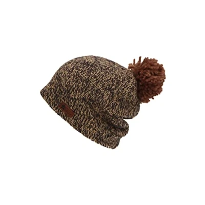 Abbildung von Sterntaler Baby Jungen Beanie Bommel Mütze Baby, Kinderbeanie gefüttert mit Baumwoll Fleece dunkelbraun, 55