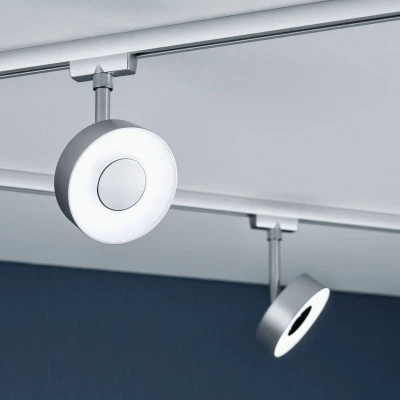 Abbildung von Paulmann Schienensystem Leuchten »URail Schienenspot Circle Einzelspot 160lm 5W 4000K 230V Chrom matt«, (1 tlg.), dimmbar