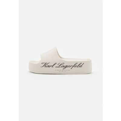 Abbildung von KARL Lagerfeld KOBO Hotel Platform Slide Pantolette flach Off white, Damen, Größe: 39, white Schuhe